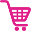 barbie pink shopping cart icon