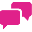 barbie pink speech bubble 2 icon