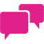 barbie pink speech bubble 3 icon