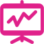 barbie pink statistics icon