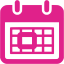 barbie pink tear of calendar icon