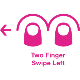 two finger swipe left 2 icon