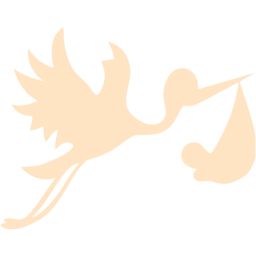 flying stork with bundle icon