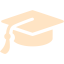 bisque graduation cap icon