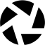 black aperture icon