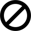 black ban icon