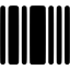 black barcode icon