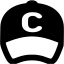 black baseball cap icon