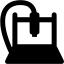 black cnc machine icon