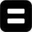 black equal sign icon