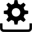 black installing updates icon