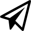 black paper plane icon