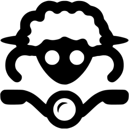 sheep on bike icon