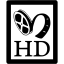 black video hd icon