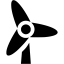 black wind turbine icon