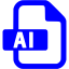 blue adobe ai 2 icon