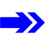 blue arrow 23 icon