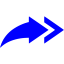 blue arrow 59 icon