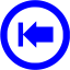 blue arrow 65 icon