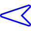 blue arrow left 2 icon