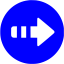 blue arrow right 5 icon