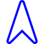 blue arrow up 2 icon