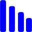 blue bar chart 4 icon