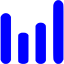 blue bar chart 6 icon