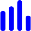 blue bar chart 7 icon