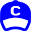 blue baseball cap icon