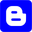 blue blogger 3 icon