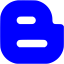 blue blogger icon