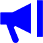 blue bullhorn icon