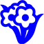 blue bunch flowers icon
