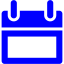 blue calendar 10 icon