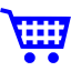 blue cart 24 icon