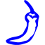 blue chili pepper icon