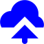 blue cloud upload icon