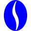 blue coffee bean icon