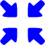 blue collapse icon