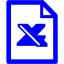 blue excel 2 icon