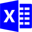 blue excel 3 icon