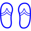 blue flip flops icon