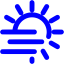 blue fog day icon