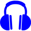 blue headphones icon