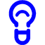 blue light bulb 7 icon