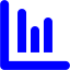 blue line chart icon