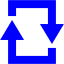 blue loop square icon