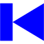 blue media step backward icon