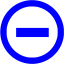 blue minus 5 icon